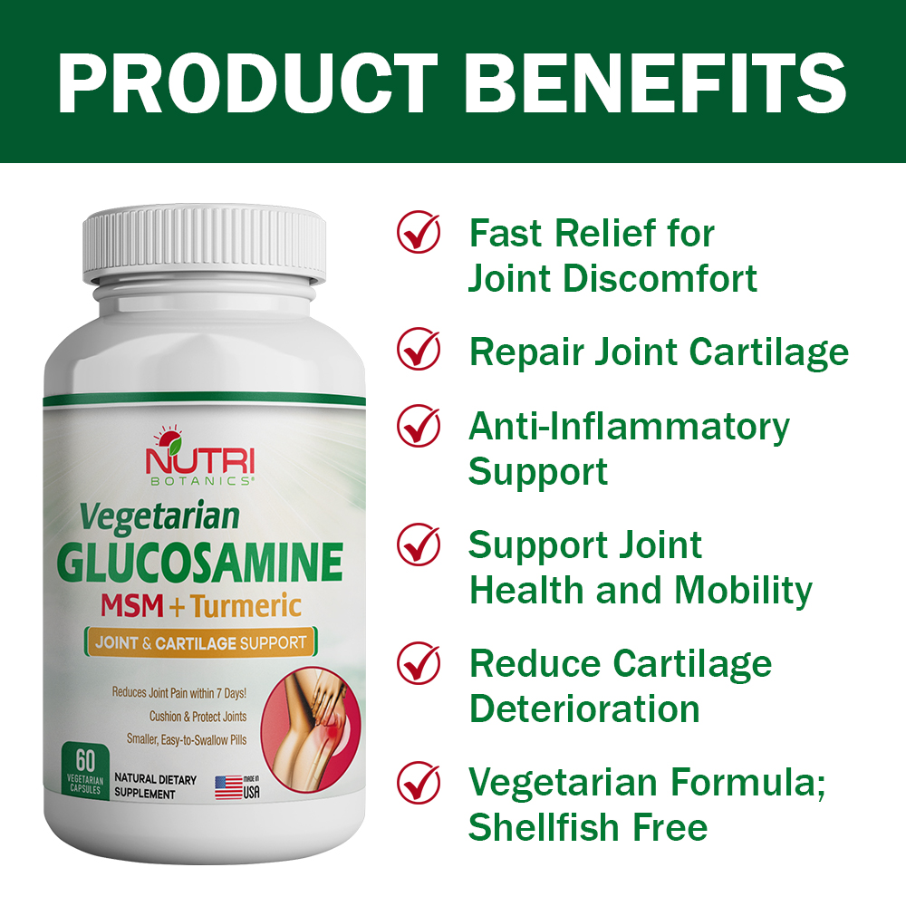 Nutri Botanics Vegetarian Glucosamine MSM + Turmeric